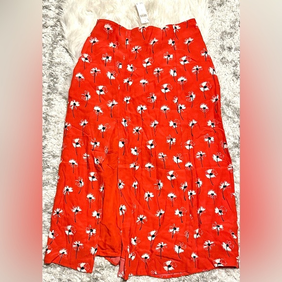 ‼️RARE‼️🎸MAEVE🎸🔥NWT🔥THE LILLE SIDE-SLIT MIDI SKIRT—6 - Picture 4 of 15